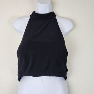 Blondie Nites Black Halter Crop Top Evening Party Clubwear Size 21